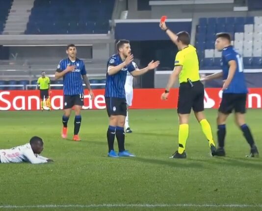 Remo Freuler punainen kortti